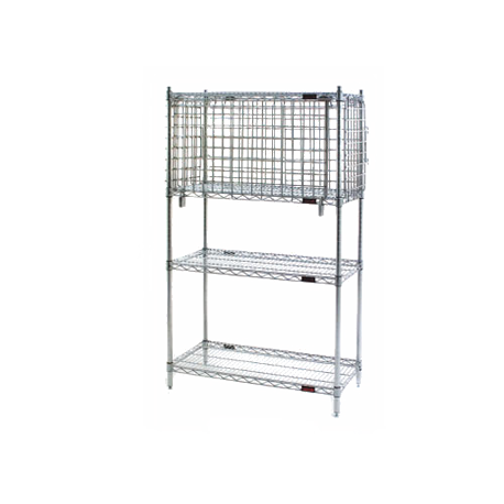 Eagle SECM1848FC-X Security Enclosure Kit, 48"W x 18"D, end panels, rear panels, flip-up door, chrome finish, NSF