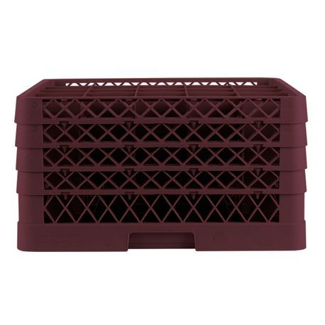 GLASS RACK 25-COMP W/4 EXT BURGUNDY 9.5" MAX HT 2EA/CS