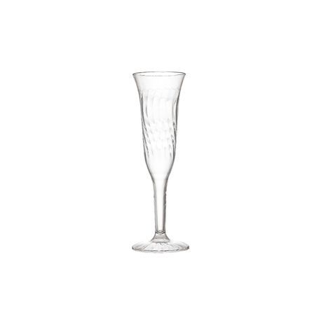 CHAMPAGNE FLUTE 5oz 1-PIECE POLYSTYRENE CLEAR 96/cs