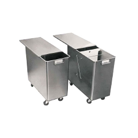 Baxter INGBIN-3COMPT Ingredient Bin, 3-compartment, mobile, stainless steel with sliding cover, capacity approximately 120-lb of flour total, 3"