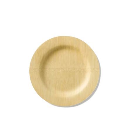 BAMBOO PLATE 11" ROUND NO PFAS CMPST NATURAL 100/cs