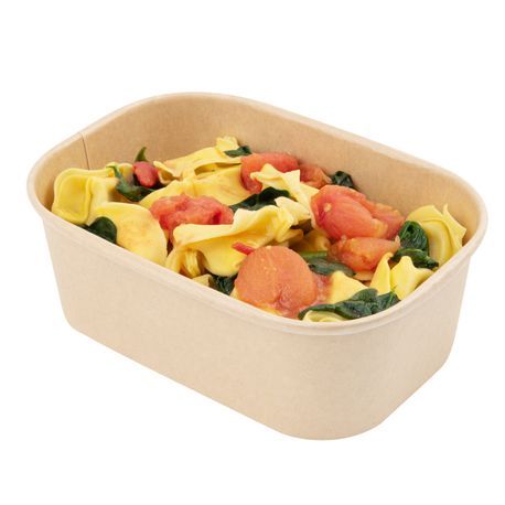 TAKEOUT BOWL 25oz PAPER OVAL 6-3/4x4-1/2" KRAFT 100/cs