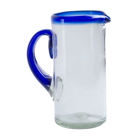 ORION MARGARITA PITCHER 56oz 8-1/2"h HANDLE GLASS BLUE 4/cs