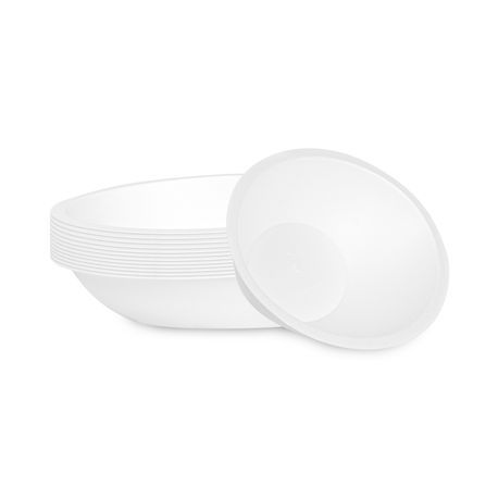 BOWL 16oz BAGASSE 8-3/4x6-3/4" OVAL NO PFAS CMPST WHITE 25/cs