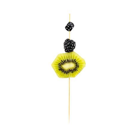 SKEWER BAMBOO 4" FEELING LUCKY DICE BLACK 1000/cs
