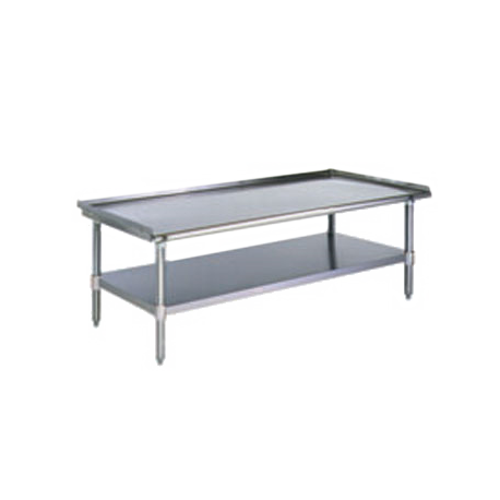 Eagle T3024GS-X Griddle/Equipment Stand, 24-3/8"W x 30-3/8"D x 25-1/4"H, 16/300 stainless steel top, 1-1/4" upturn on sides & rear, open base with