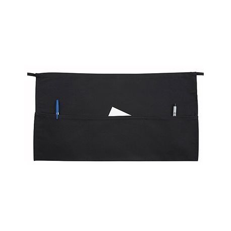 WAIST APRON 21x12" 3-POCKET COTT/POLY BLEND BLACK 60ea/cs