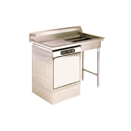 Eagle UDT-4L-16/4 Soiled Dishtable, undercounter, dishwasher on left, 48"W x 27-1/2"D x 43-1/2"H, 16/430 stainless steel top, 20" x 20" x 5"