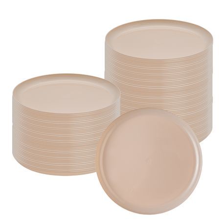 PLATE 6-1/4"dia 1/2"h MODERNA PLASTIC PINK 200/cs