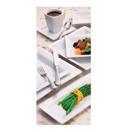 SLATE PLATE 7-1/4" SQUARE ULTRA BRIGHT WHITE 24ea/cs