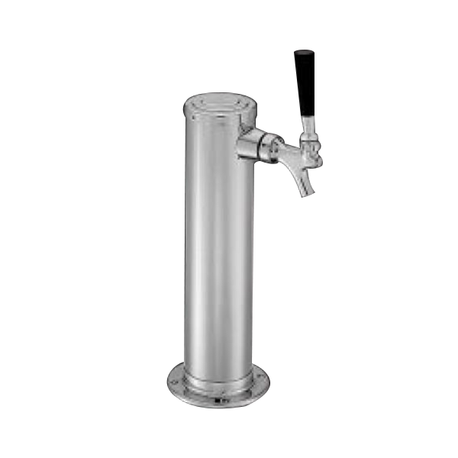 Perlick 4010-3 Draft Arm, countertop, 3" O.D. x 15-3/4"H column, glycol-cooled, (1) polished chrome faucet, 12-1/2" faucet clearance, polished chrome