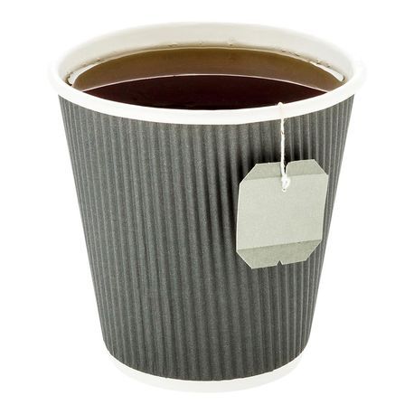 HOT CUP 8oz PAPER RIPPLE WALL GRAY 25/cs