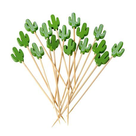 SKEWER BAMBOO 4-3/4" GREEN CACTUS 1000/cs