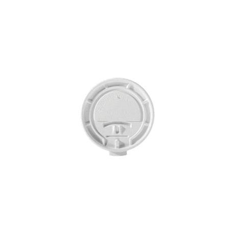 LID FLAT TEAR-BACK F/ 10-24oz HOT CUP PS WHITE 1000/cs