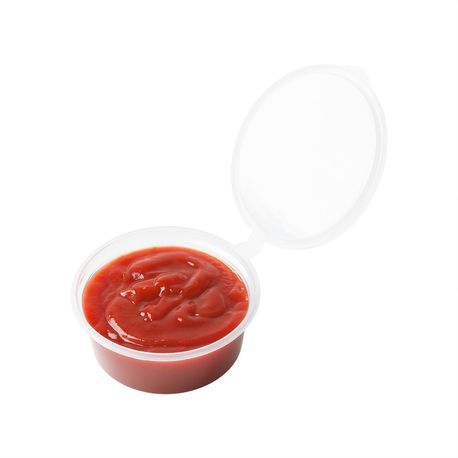 PORTION CUP/ HINGE LID 1-1/2oz 1"h POLYPRO CLEAR 2000/cs