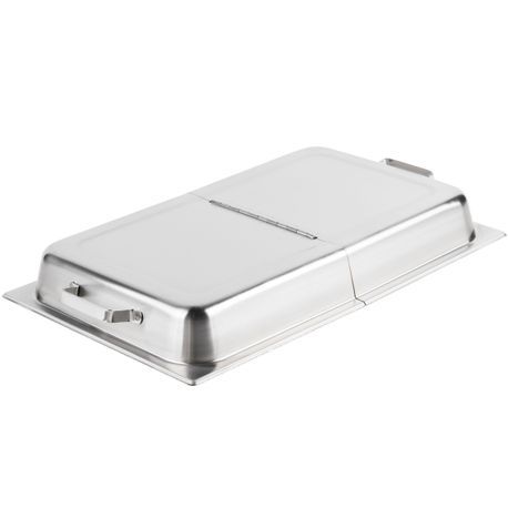 Full-size stainless steel hinged dome steam table pan cover, Vollrath 77400