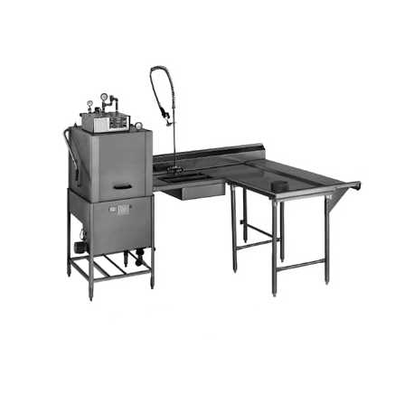 Eagle SDTLR-66-16/4 Soiled Dishtable, island design with dish landing shelf, 66"W x 30"D x 43-1/2"H, right-to-left operation, 16/430 stainless steel