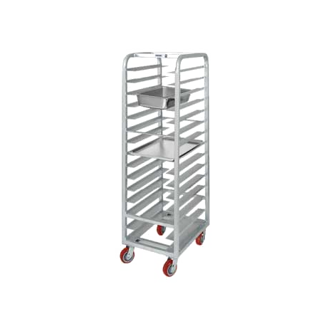 Channel AXD-UTR-15 Lifetime Tough Bun Pan Rack, Heavy Duty, Universal, mobile, 22"W x 26"D x 70"H, front load, open sides, 4" spacing, (15) 12" x 20"