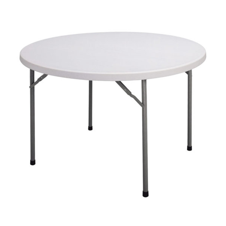 Correll CP60-33 Folding Table, 60" round, gray, granite blow molded, economical choice, automatic lock-open mechanism