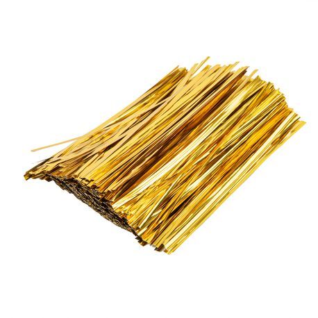 TWIST TIE 6"l PET GOLD 500/cs