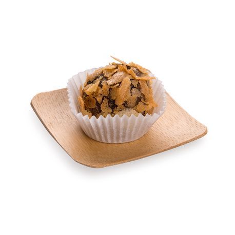 DISH & MINI FORK 2-1/4" SQ CMPST BAMBOO NATURAL 100/cs