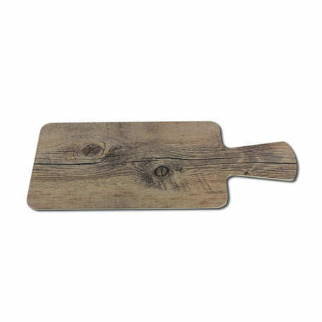 Elite Global Solutions M510RC-DW Fo Bwa Melamine Serving Board, 10-1/2" x 5-1/2" x 1/2"H, rectangular, 4" handle, faux driftwood look finish, BPA free