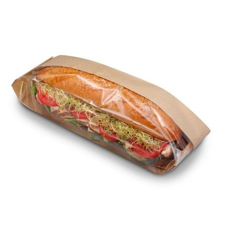 DELI BAG DUBL VIEW TOGO! BAGUETTE NATURAL 500/CS