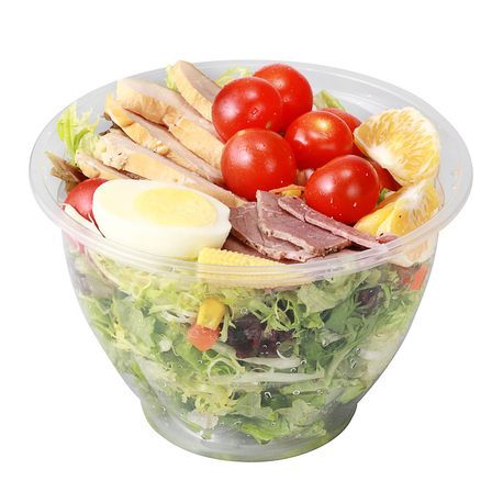 TAKEOUT BOWL 48oz 7" RND 4-1/4"h PET CLEAR 50/cs