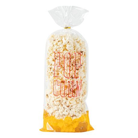 BAG POPCORN 17x7" PLASTIC CLEAR 100/cs