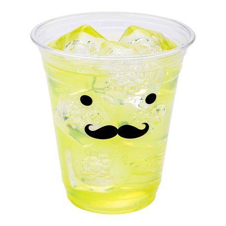 COLD CUP 12oz 4"h PET CLEAR MONSIEUR VISAGE 100/cs