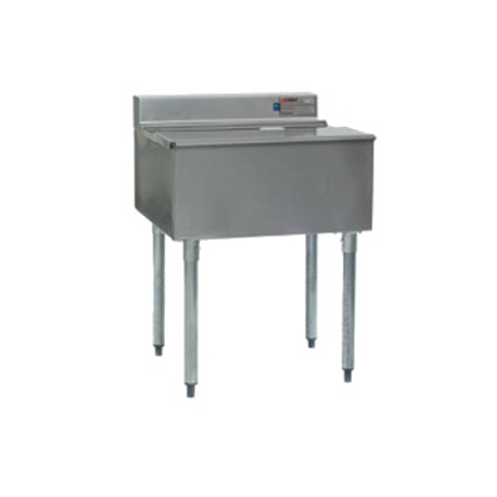 Eagle B48IC-12D-22 2200 Series Underbar Ice Bin/Cocktail Unit, 48"W x 24"D, 208 lbs. capacity, 12" deep stainless steel liner, bullnose front edge