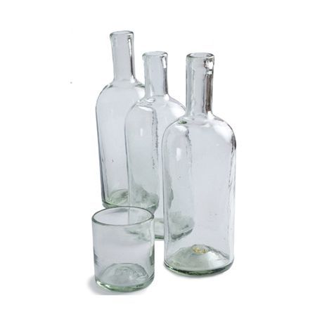 ORION WATER BOTTLE 50oz 12"h MEXI GLASS NATURAL 6/cs