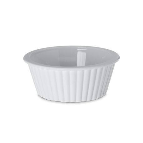 RAMEKIN 2oz FLUTED 3"dia NR SAN PLASTIC WHITE 48ea/cs