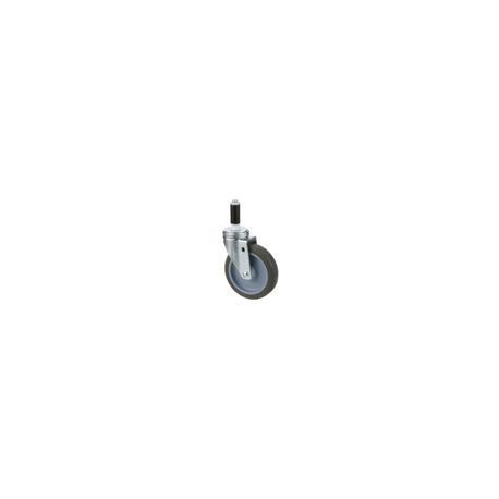 STEM CASTER 5"dia 1"dia STEM NO BRAKE POLYURETHANE GRAY