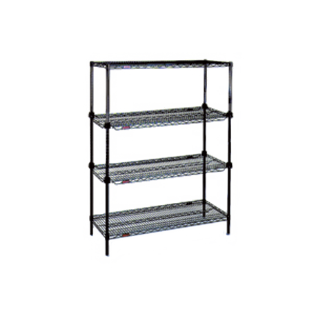 Eagle RS4-63-A2136C Add-A-Shelf Starter Unit, 4-tier, 36"W x 21"D x 63"H, (2) wire shelves on top & bottom with patented QuadTruss design, (2)