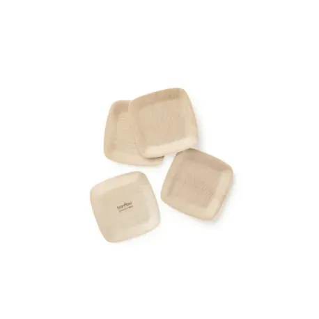 TASTING PLATE 3-1/2"sq BAMBOO NATURAL VENEERWARE 250/cs