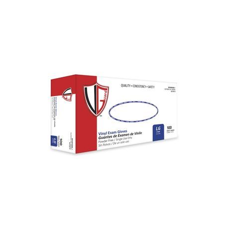 GLOVE VINYL EXAM POWDER FREE 4mil LARGE CLEAR 10/100/cs