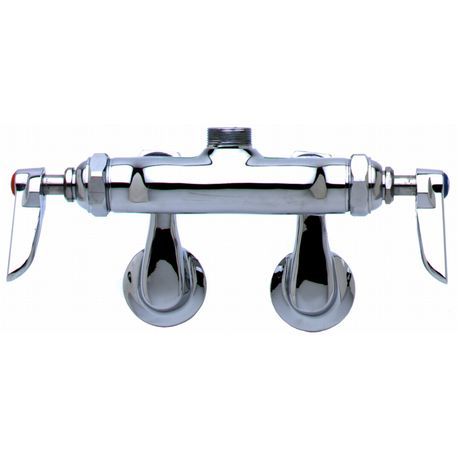T&S Brass B-0235-LN Sink Mixing Faucet, wall mounted, adjustable inlet arms (from 2-1/4" to 8-1/4" centers) 1/2" IPS female flange