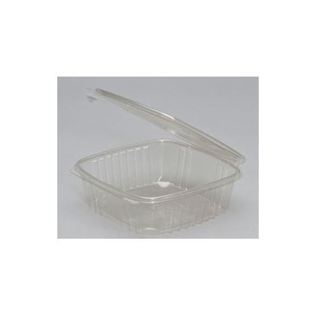 HINGED DELI CONTAINER APET 48oz 8x8x2.5" CLEAR 200/cs