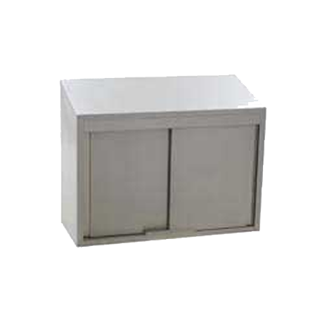 Eagle WCS-96 Cabinet, wall mount, 96"W x 15"D x 28"H, enclosed front, sloped top, (4) removable double-panel sliding doors, fixed intermediate shelf