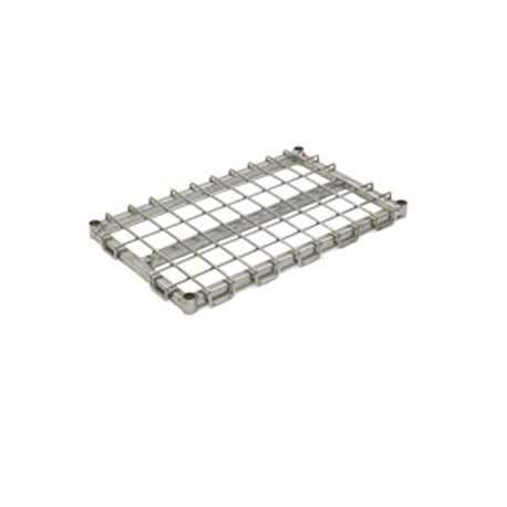 Eagle DS1824-C Dunnage Shelf, 24"W x 18"D, removable wire mat assembly, four-sided frame with center supports, chrome finish, NSF