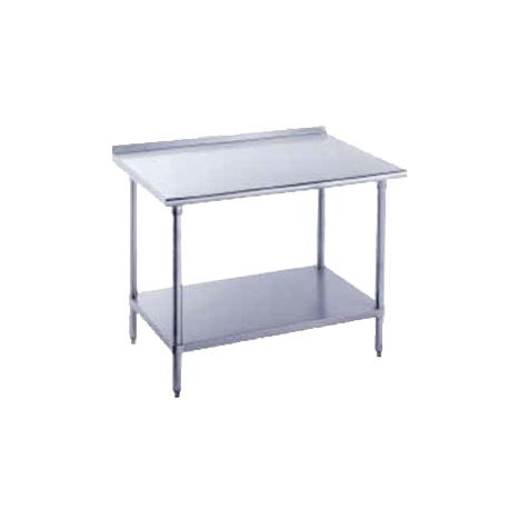 Advance Tabco SFG-244 Work Table, 48"W x 24"D, 16 gauge 430 series stainless steel top with 1-1/2"H rear upturn, 18 gauge stainless steel adjustable