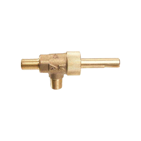 Allpoints 52-1077 Burner Valve, 1-1/4" L stem, 1/8" NPT, flat down in 'off' position