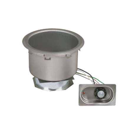 Eagle 11QDI-120 Food Warmer, Drop-in, Electric, 11 quart round pan, wet & dry operation, stainless steel construction, infinite control, uninstalled