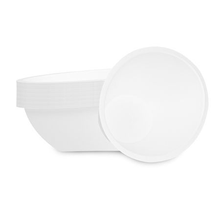 BOWL 27oz OVAL 9x6-3/4" CMPST BAGASSE NO PFAS WHITE 100/cs