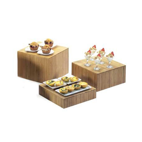 Cal-Mil 432-6-60 Display Crate Riser Bamboo, 12" x 12" x 6"