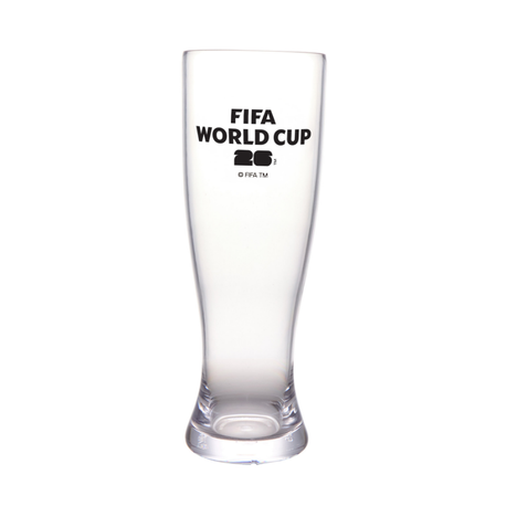 World Cup Pilsner Glass, BPA Free, Clear, 22oz., 9"h, 24/cs, G.E.T. SW-1465-FIFA26-LOGOBW