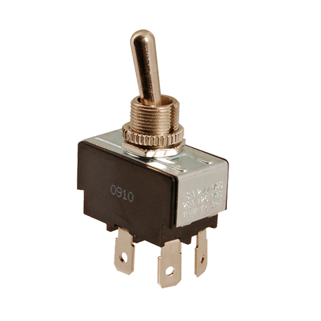 Allpoints 42-1167 Toggle Switch, on/off, DPST, (4) 1/4" tab terminals