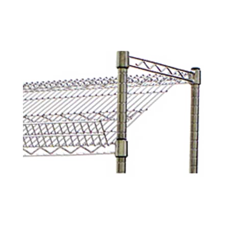 Eagle M1848BL Angled Shelf, wire, 48"W x 18"D, reversible, 3-1/4" upturn on front, 1-1/4" upturn on rear, for angled shelf/visual merchandising cart