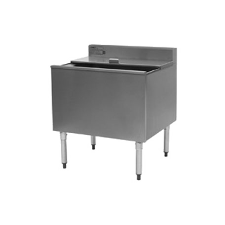 Eagle B30IC-16D-22 2200 Series Underbar Ice Bin/Cocktail Unit, 30"W x 24"D, 163 lbs. capacity, 16" deep stainless steel liner, bullnose front edge